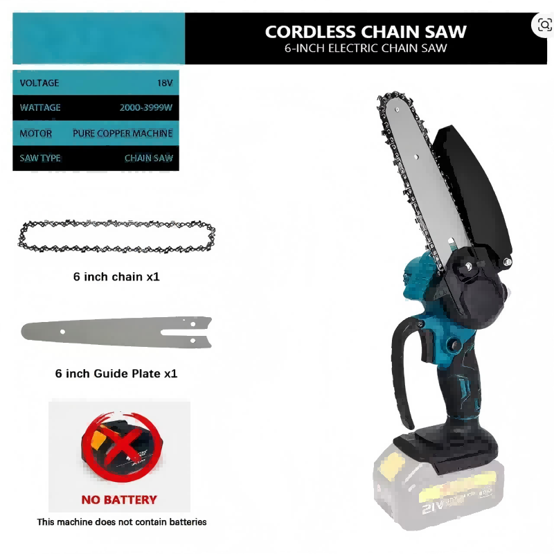 Mini Electric Chainsaw 6 Inch - 1700 giri/min Mini motosega elettrica agli