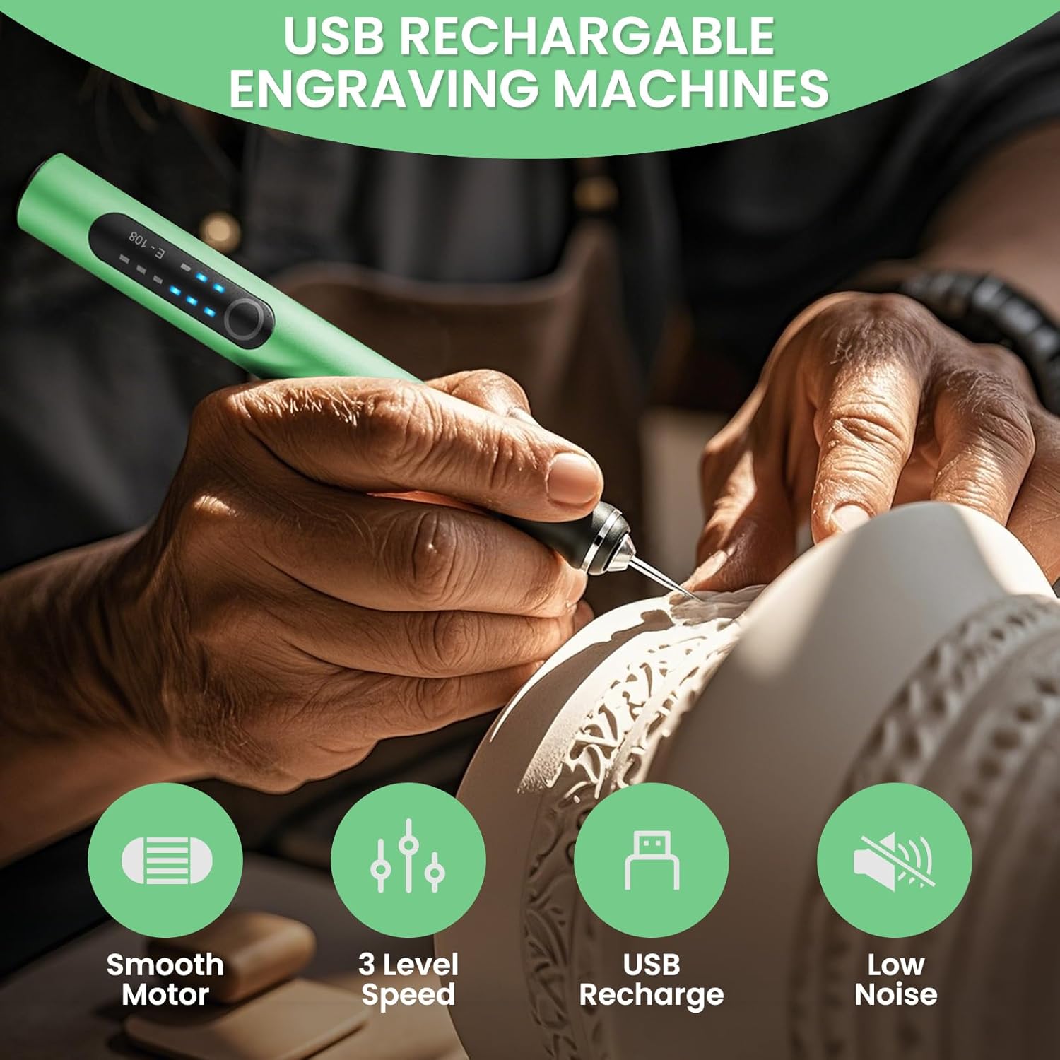 Electric Screwdriver Rechargeable Usb - Penna per Incisione Elettrica Senza Fili,