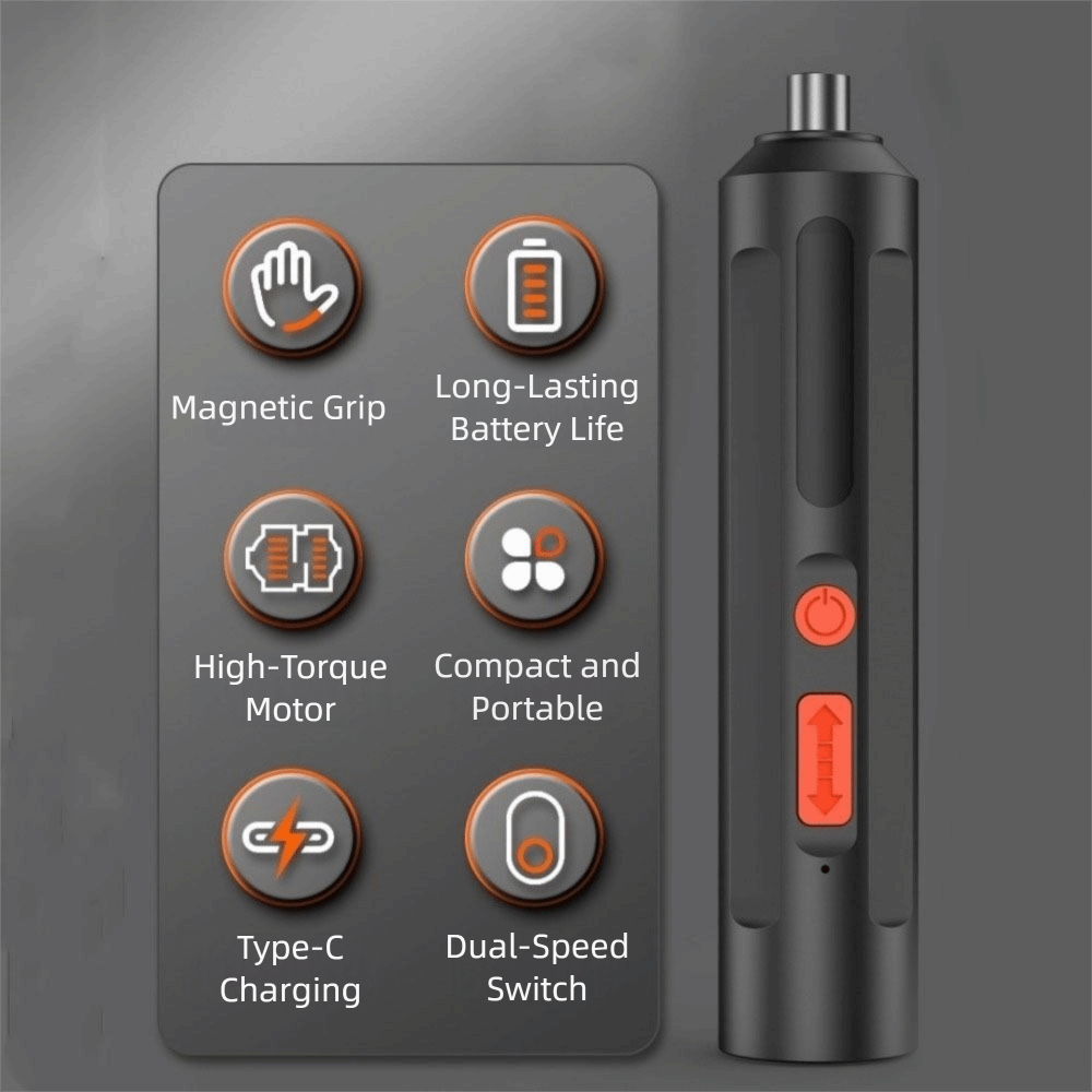Electric Screwdriver Rechargeable Usb - Cacciavite Elettrico Ricaricabile USB Senza Fili,