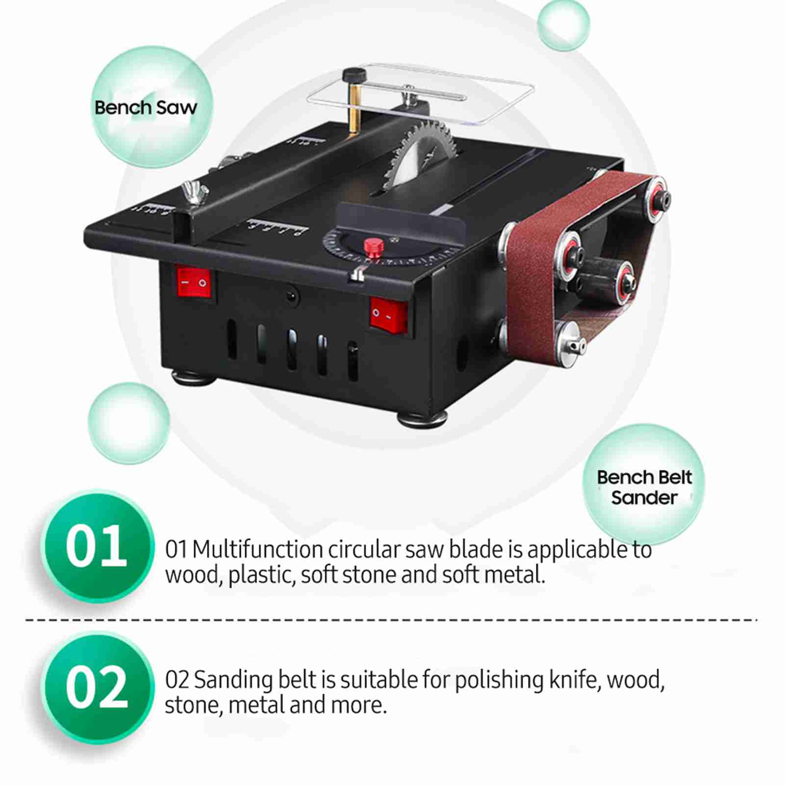 Mini sega da banco da 200 W e  - Mini Table Saw For Woodworking recensione e prezzo