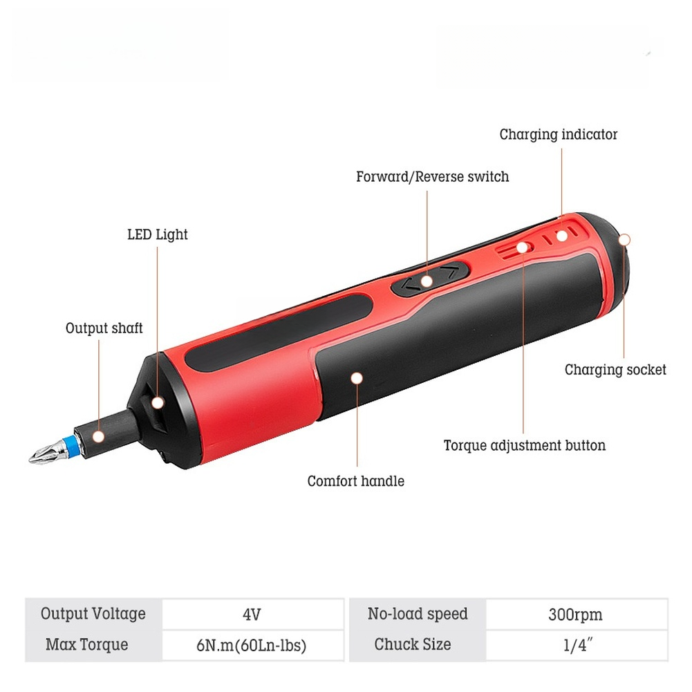 Set di cacciaviti elettrici 4V - Electric Screwdriver Rechargeable Usb recensione e prezzo